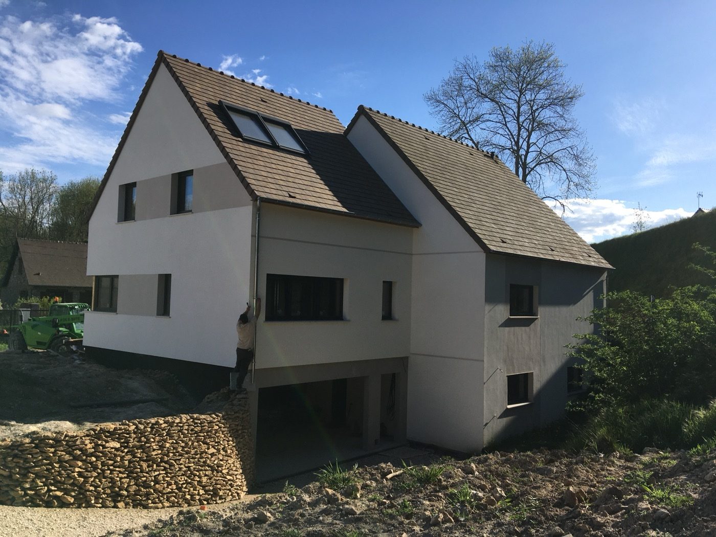 Construction d'une maison avec garage en sous-sol, Bati M2G, Eure-et-Loir