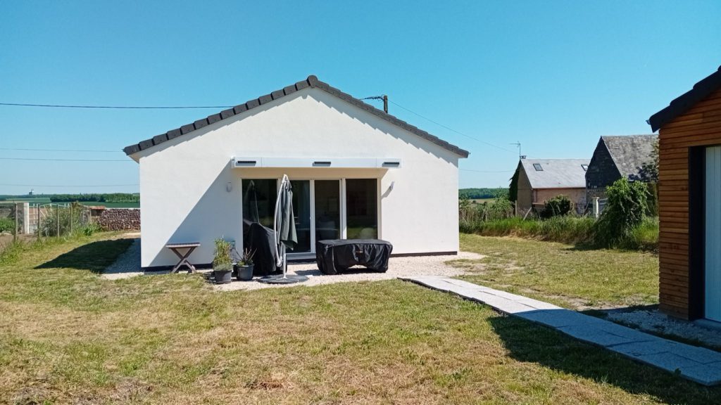 Maison ossature bois avec terrasse construite par Bati M2G